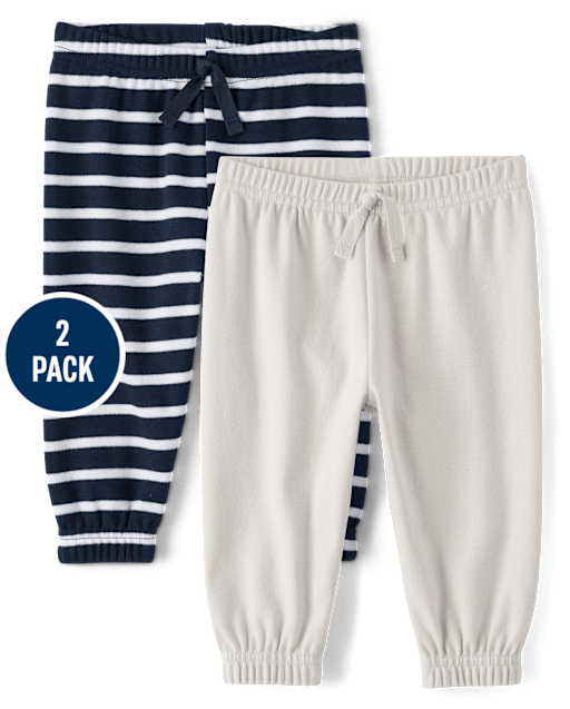Baby Boys Striped Jogger Pants 2-Pack