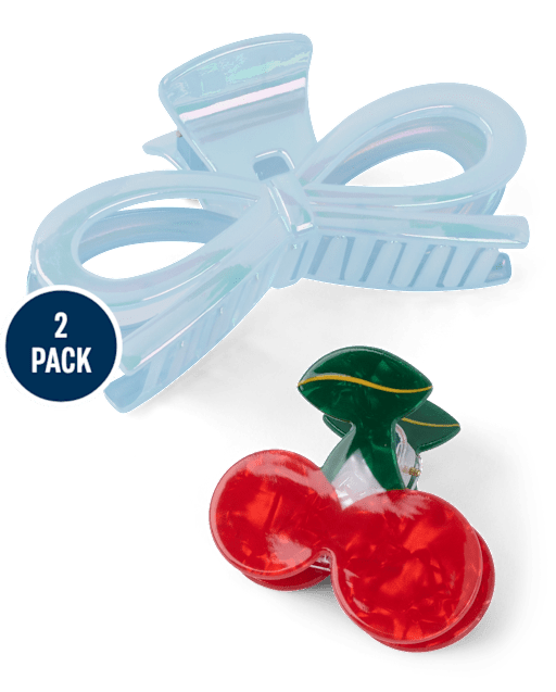 Girls Cherry Claw Clip 2-Pack