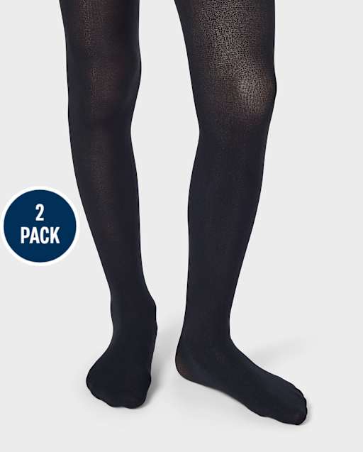 Girls Microfiber Tights 2-Pack