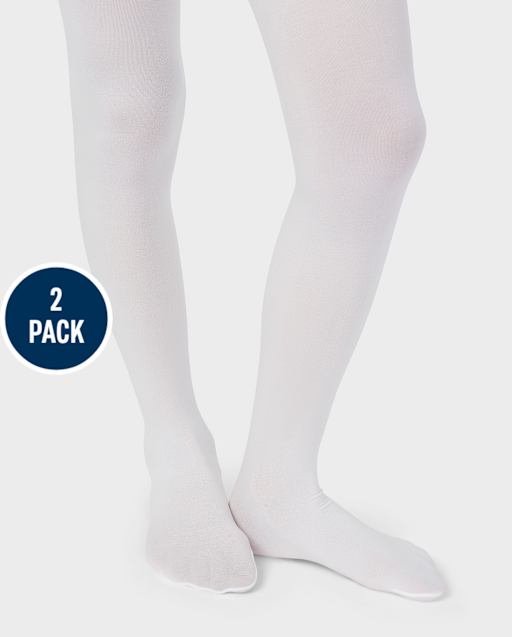 Girls Microfiber Tights 2-Pack