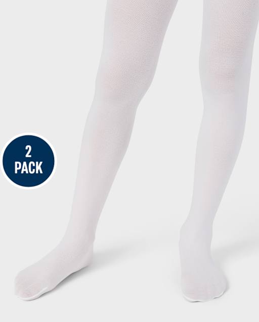Girls Microfiber Tights 2-Pack