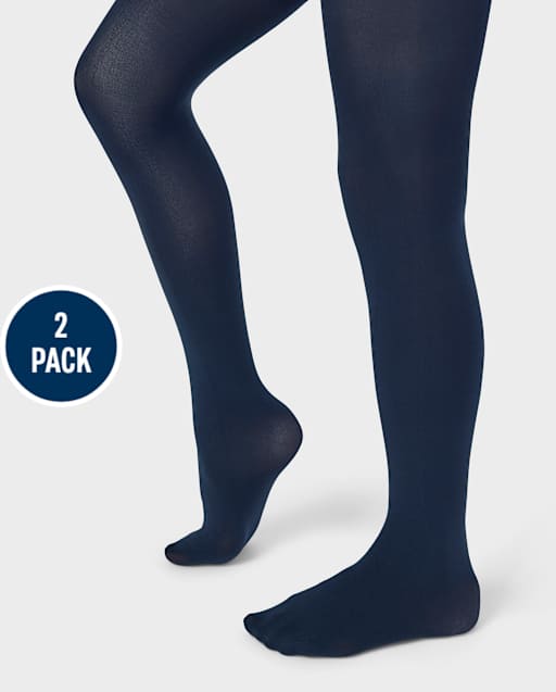 Girls Microfiber Tights 2-Pack