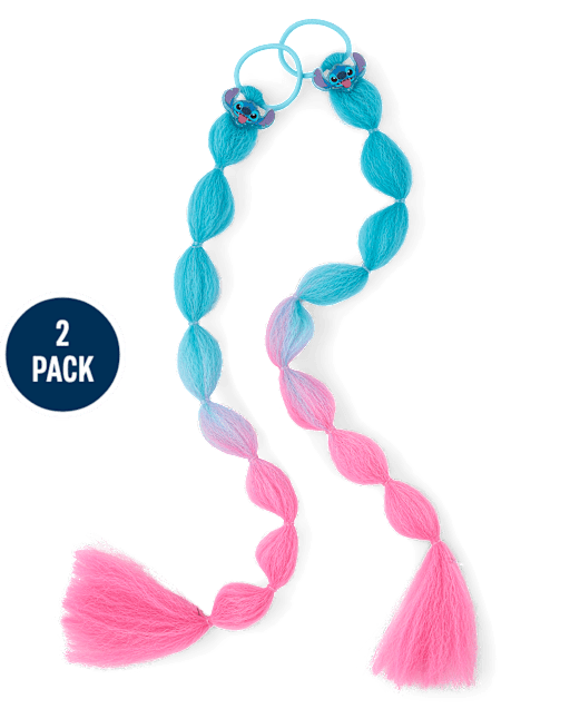 Girls Stitchâ¢ Faux Hair Braid Extension Hair Tie 2-Pack