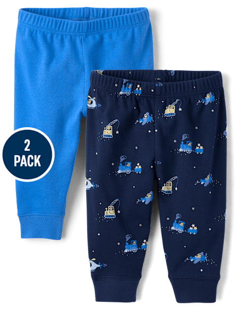 Baby Boys Vehicle Pants 2-Pack