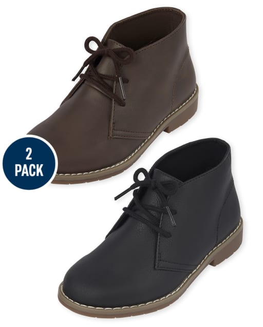 Boys Lace Up Boots 2-Pack