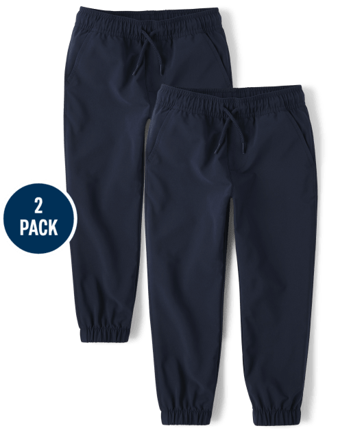 Lot de 2 pantalons de jogging à enfiler à séchage rapide pour garçon