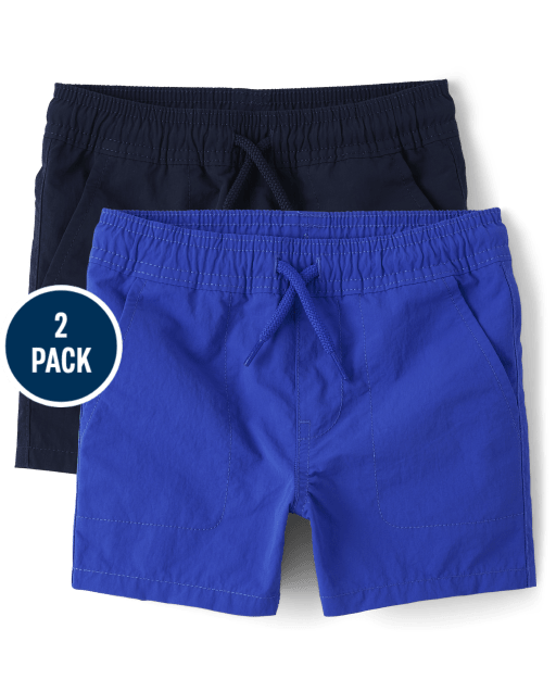 Baby And Toddler Boys Quick Dry Pull On Pool To Play Shorts 2-Pack