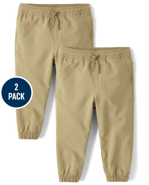 Baby And Toddler Boys Quick Dry Pull On Jogger Pants 2-Pack