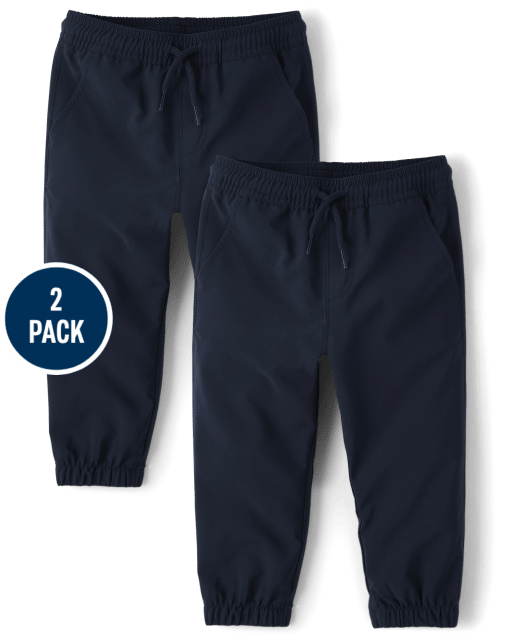 Baby And Toddler Boys Quick Dry Pull On Jogger Pants 2-Pack