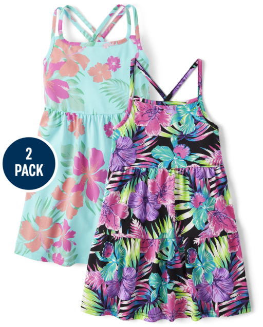 Girls Tropical Dress 2-Pack