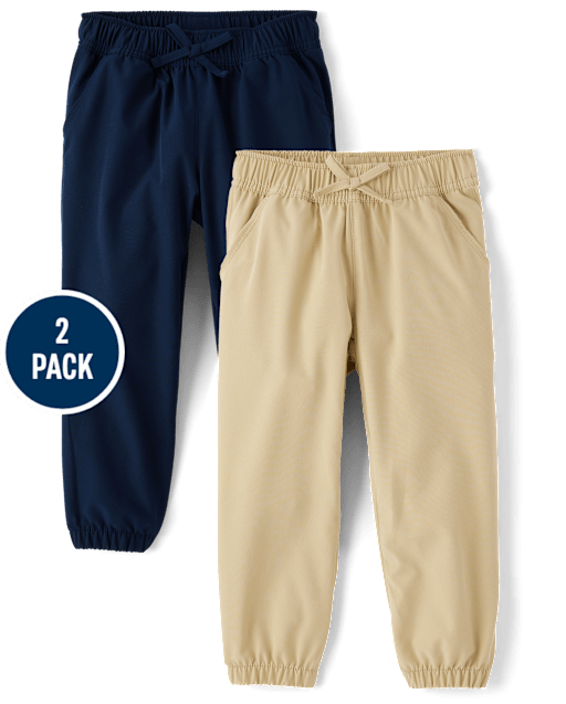 Girls Quick Dry Pull On Jogger Pants 3-Pack