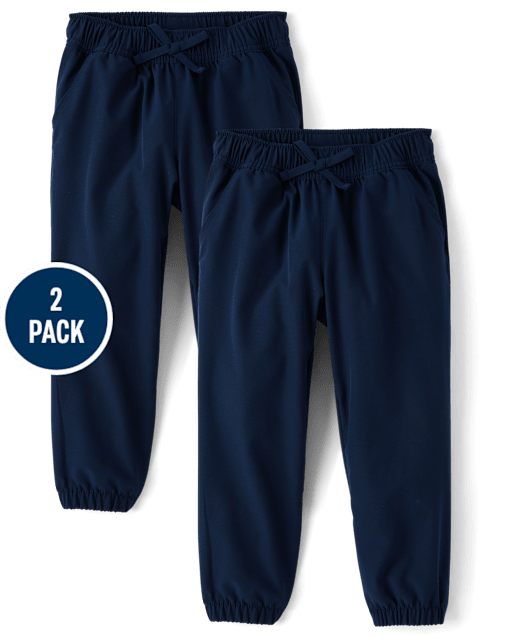 Girls Quick Dry Pull On Jogger Pants 2-Pack