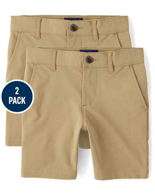 Boys Uniform Quick Dry Chino Shorts 2-Pack