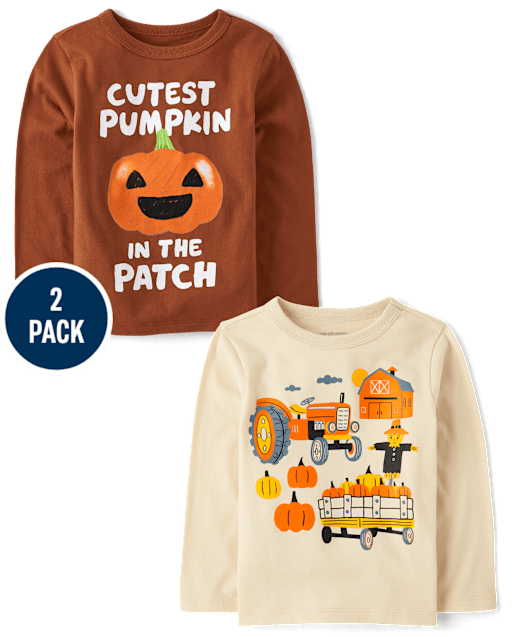 Baby And Toddler Boys Harvest Graphic Tee 2-Pack