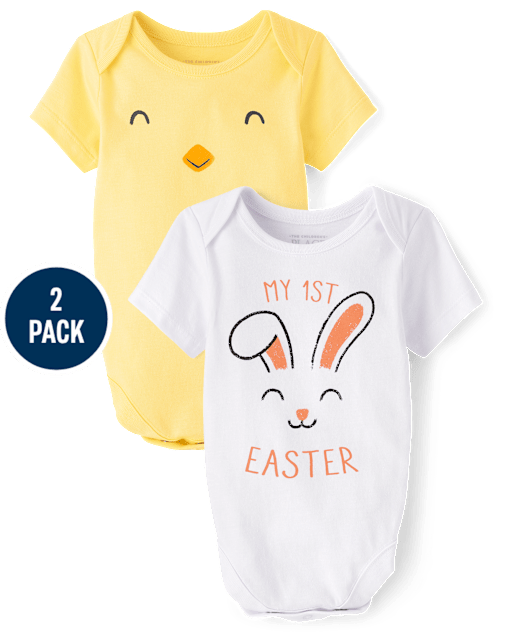 Baby Easter Graphic Bodysuit 2-Pack