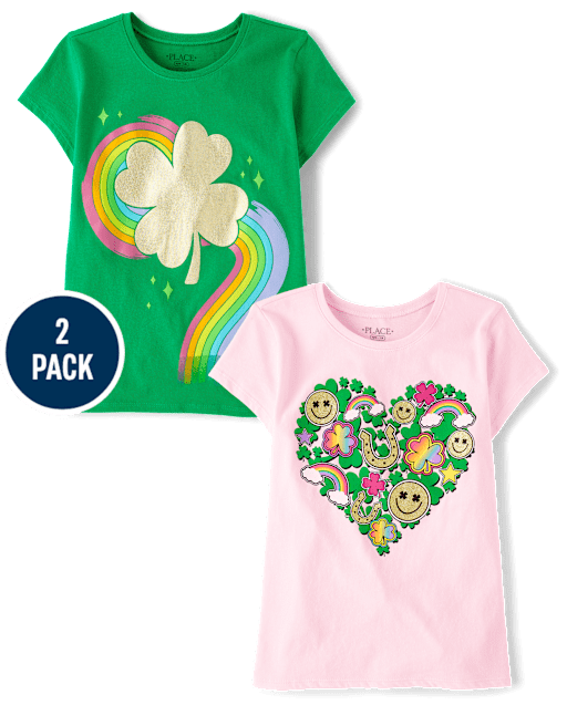 Girls St. Patrick's Day Graphic Tee 2-Pack