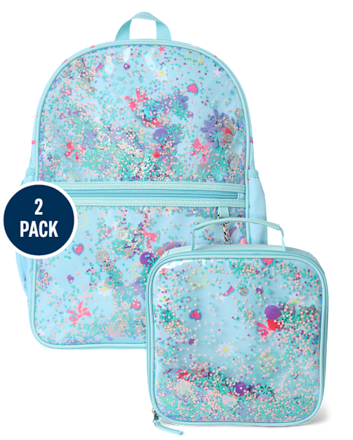 Girls Shakey Glitter Backpack 2-Piece Set