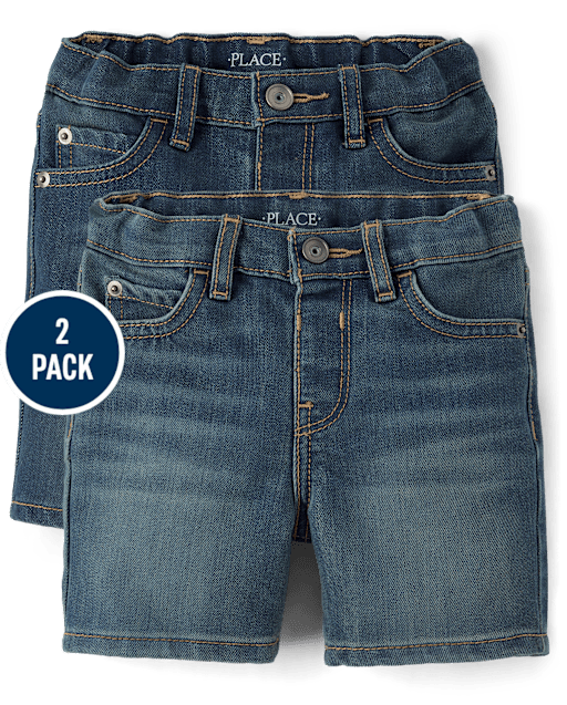 Baby And Toddler Boys Jean Shorts 2-Pack