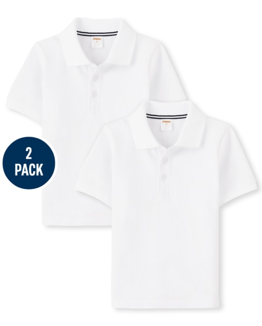 Boys Short Sleeve Polo Shirt with Stain Resistance 2-Pack - Uniform