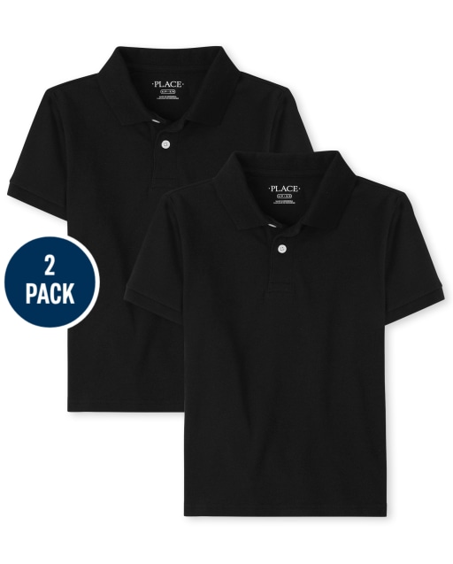 Pack includes 2 short sleeve pique polos