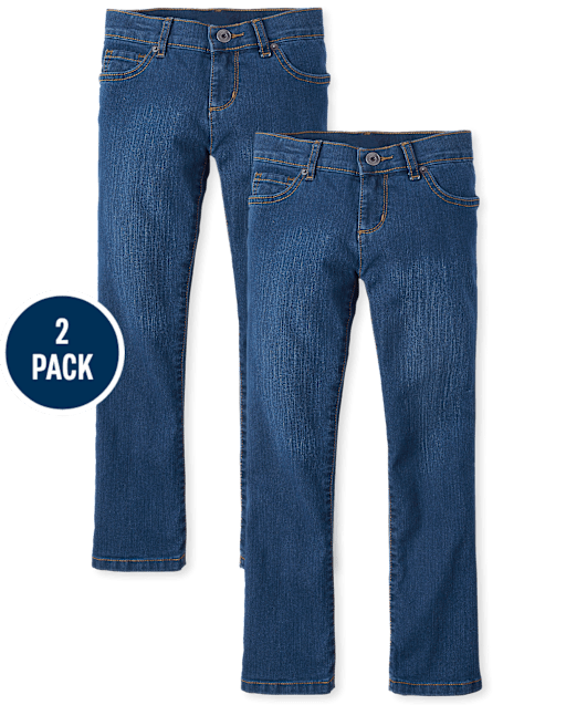 thumbnail image 2 of Basic Bootcut Jeans For Girls High Rise Straight Jean - Teen 2 of 12