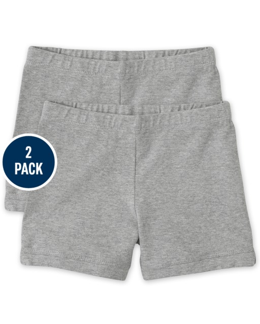 Pantalones cortos de uniforme Cartwheel para niñas, paquete de 2