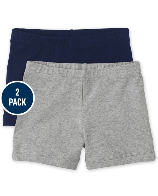 Pantalones cortos de uniforme Cartwheel para niñas, paquete de 2