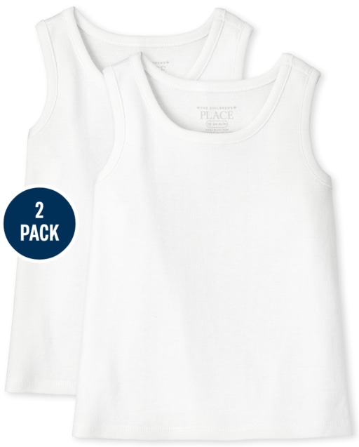 Pack of Two The Childrens Place Girls Graphic Tank Tops 