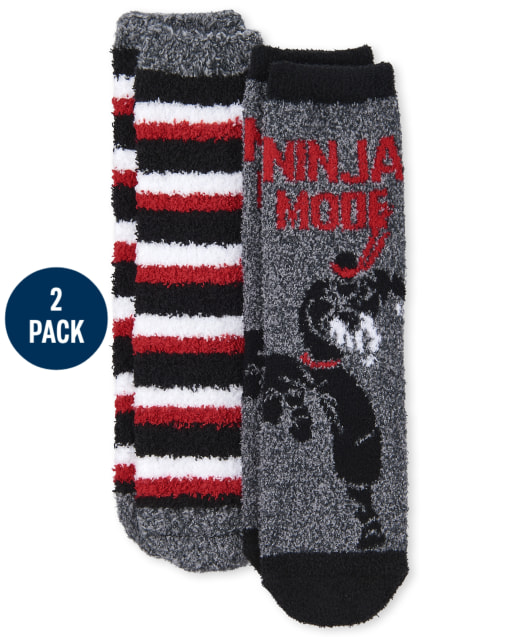 Paquete de 2 calcetines acogedores Ninja para niños