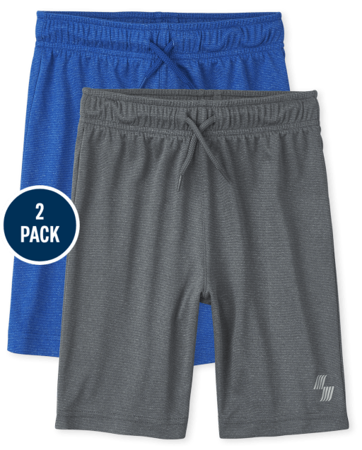 Boys PLACE Sport Marled Knit Performance Shorts de básquetbol, paquete de 2