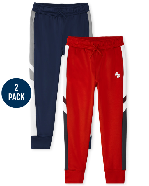 Boys PLACE Sport Colorblock Knit Performance Jogger Pants 2-Pack