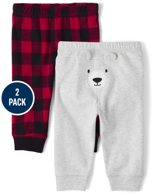 Unisex Baby Boys Pants 2-Pack