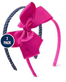 Lot de 2 bandeaux à nœud pour filles - Uniforme