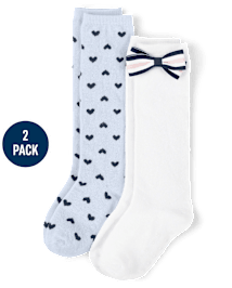 Girls Knee Socks 2-Pack - Uniform