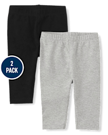 Baby And Toddler Girls Capri Leggings 2-Pack