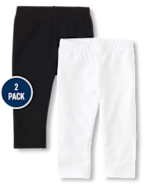 Lot de 2 leggings capri pour bébé et toute-petite fille