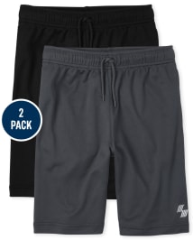 Boys Mesh Performance Basketball Shorts 2-Pack