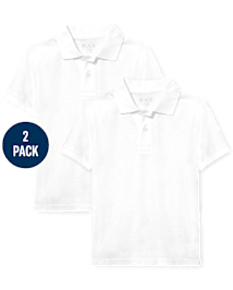 Lot de 2 polos uniformes en piqué pour garçon