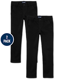 Lot de 2 pantalons chino skinny uniformes pour filles