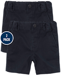 Baby And Toddler Boys Uniform Chino Shorts 2-Pack