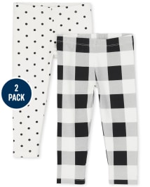Girls buffalo plaid leggings clearance