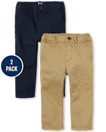 Lot de 2 pantalons chino stretch pour bébés et tout-petits garçons