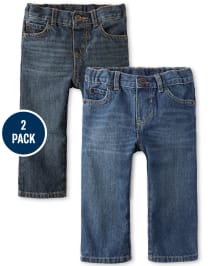 Baby And Toddler Boys Straight Jeans 2-Pack