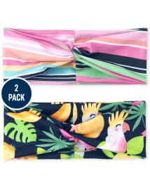 Toddler Girls Print Turban Headwrap 2-Pack