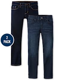 Fille jeans ajustés 2-Pack - Plus