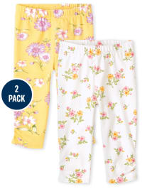 Lot de 2 pantalons à fleurs pour bébé fille