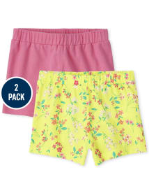 Toddler Girls Floral Shorts 2-Pack