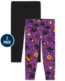 Purple leggings toddler girl clearance