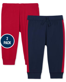 Baby Boys Side Stripe Pants 2-Pack