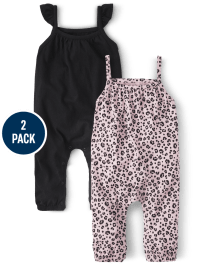 Baby Girls Leopard Romper 2-Pack